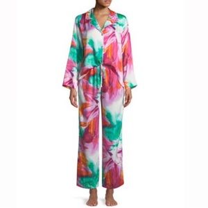 Natori Paraiso Multicolor Notched-Collar Pajama Set